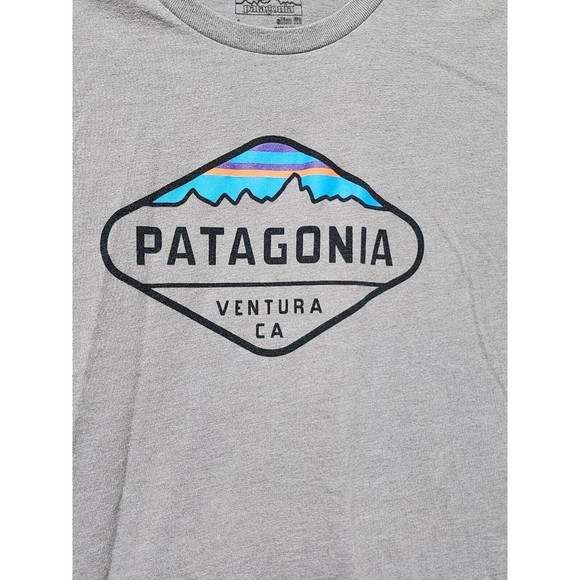 Patagonia Gray T-Shirt Size Large Ventura, CA Slim Fit - Picture 2 of 9